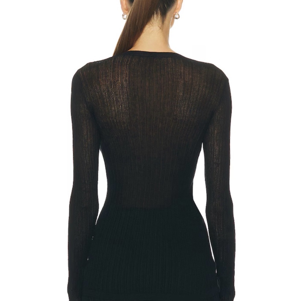 SKIMS SHEER KNIT
LONG SLEEVE HENLEY Long sleeve top ONYX Medium - Picture 4 of 16